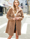 Texture Button Up Dropped Shoulder Coat