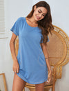 Round Neck Short Sleeve Lounge Dress