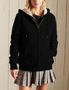 Women's Sherpa-Lined Zip-Up Hoodie - Ultra Warm, Winter Windproof Jacket