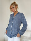 Pocketed V-Neck Button Up Cardigan