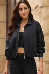 Classic Zip-Up Collared Jacket - Timeless Style and Comfort