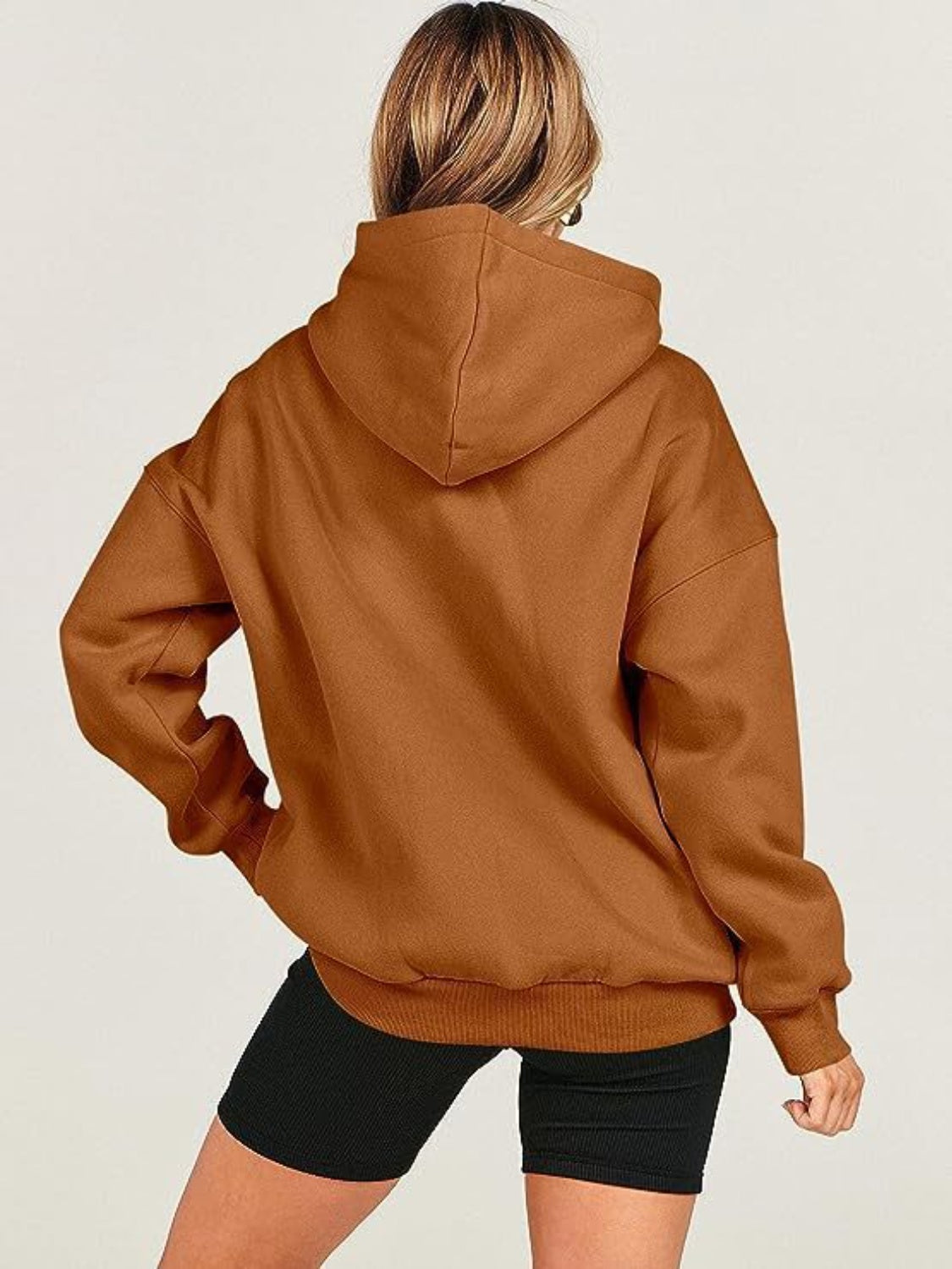 Dropped Shoulder Long Sleeve Hoodie